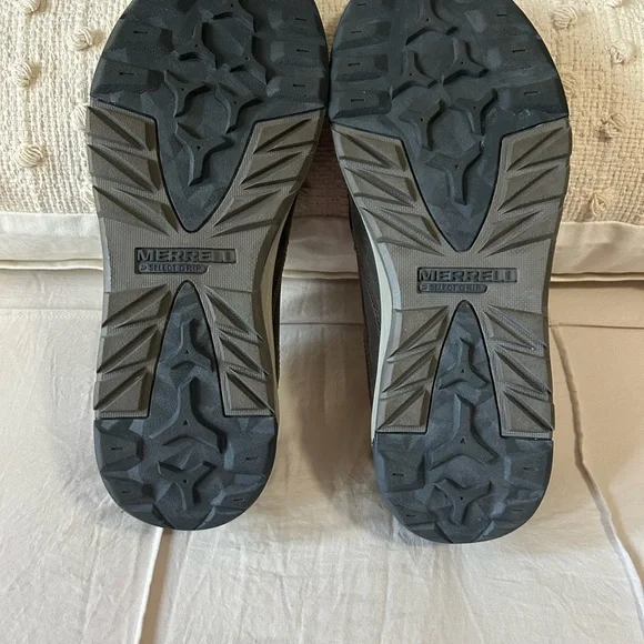 Merrell Men's Boulder Gray Brown Canvas Slip-On Loafers, like new condition - Picture 4 of 6